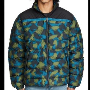 NEW Mens Lacoste Quilted Printed Puffer Jacket, SIZE MEDIUM / LARGE